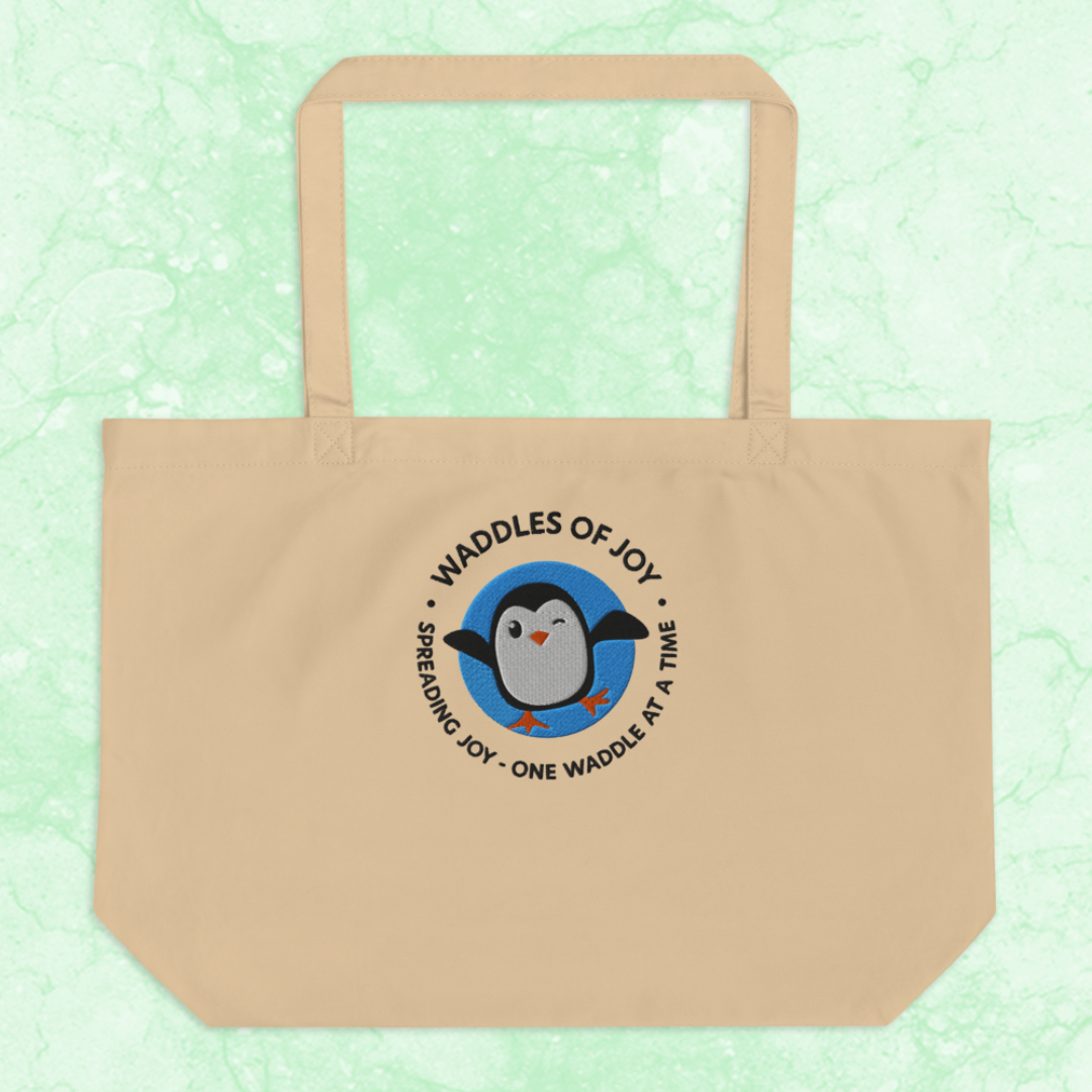 Waddles of Joy Embroidered Tote Bag