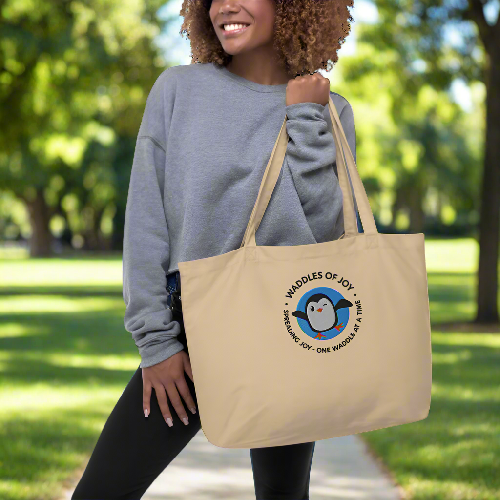 Waddles of Joy Embroidered Tote Bag