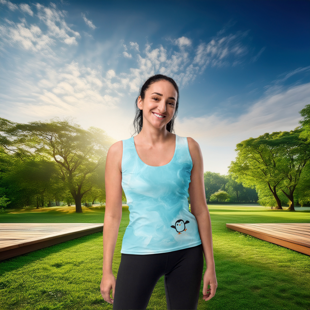 Winking Penguin Dream Cloud Tank Top