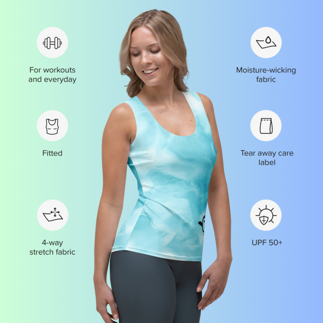 Winking Penguin Dream Cloud Tank Top