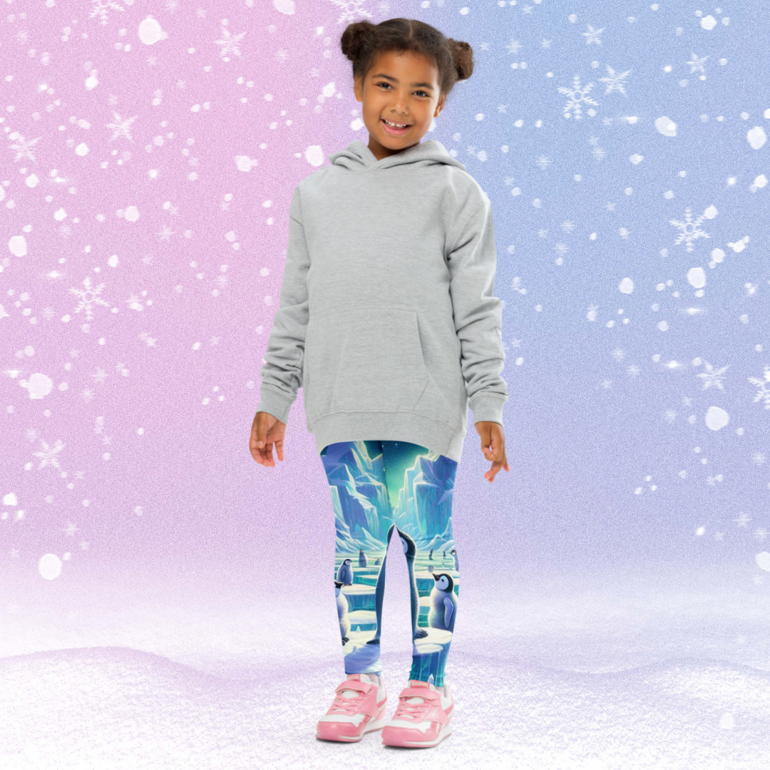 Arctic Penguins Kids Leggings (Sizes 2T-7)