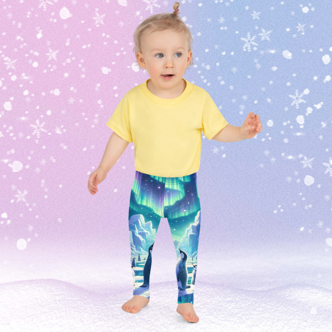 Arctic Penguins Kids Leggings (Sizes 2T-7)