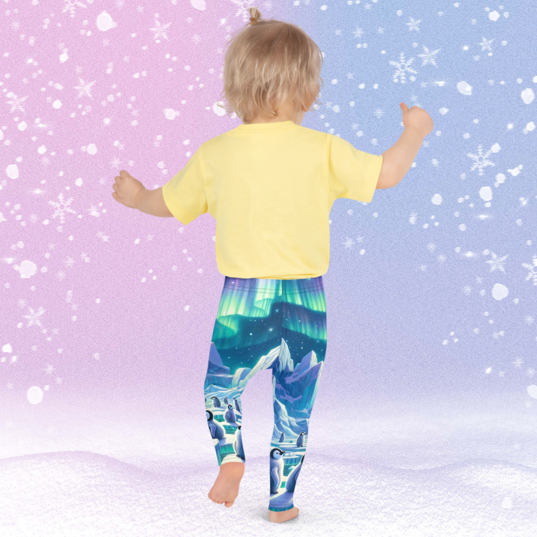 Arctic Penguins Kids Leggings (Sizes 2T-7)