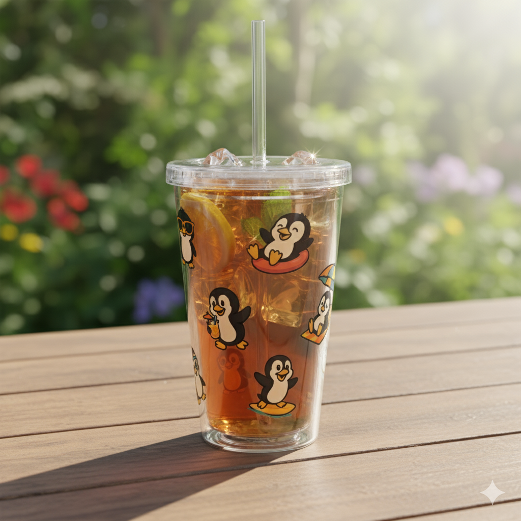 Penguin Paradise Double-Wall Insulated Tumbler