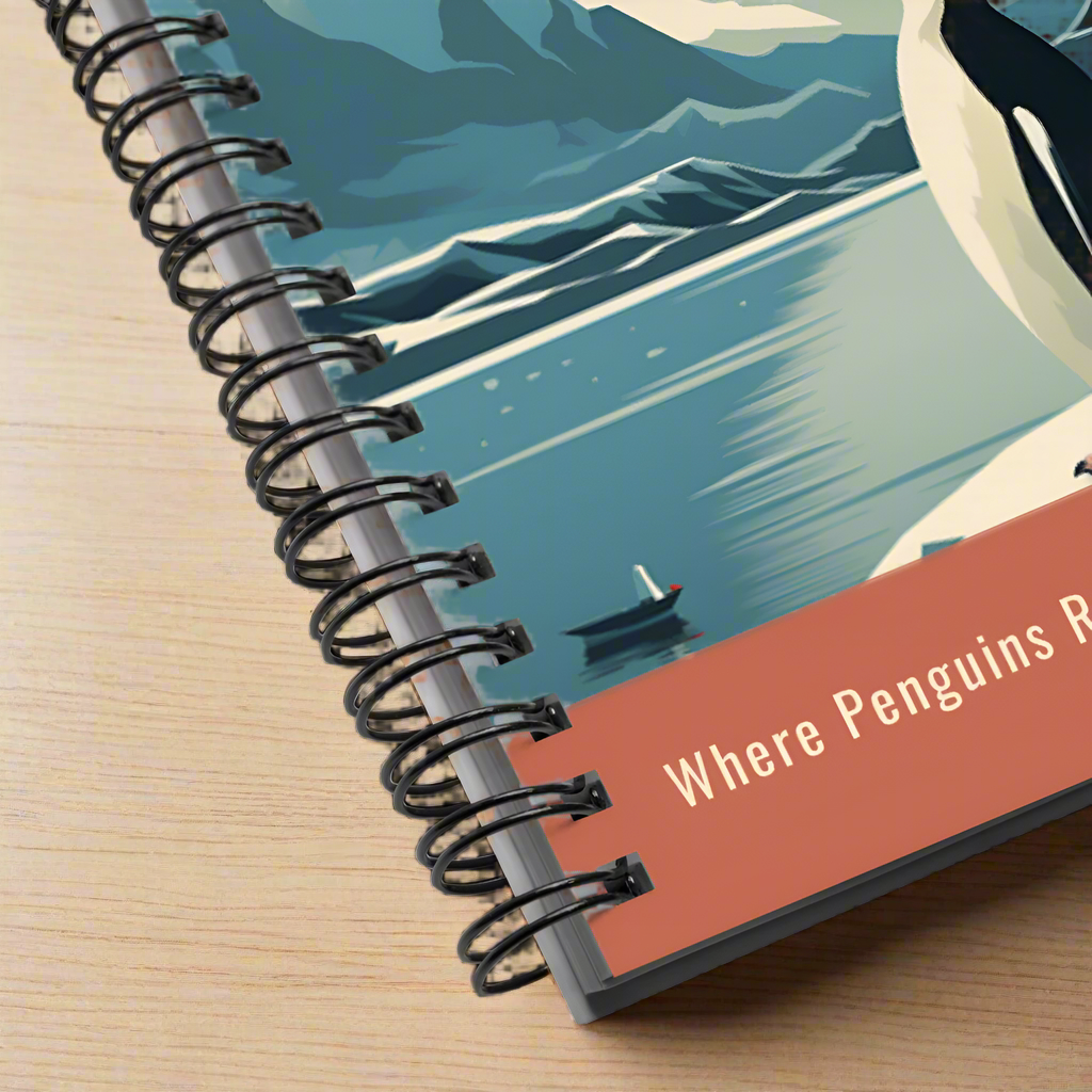 Antarctica Penguin Spiral Notebook