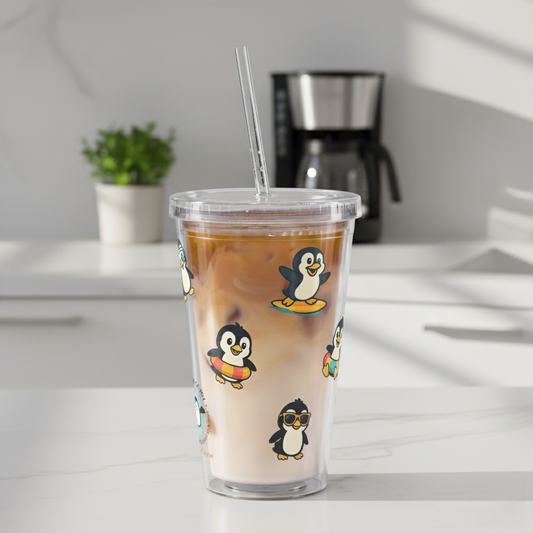 Penguin Paradise Double-Wall Insulated Tumbler