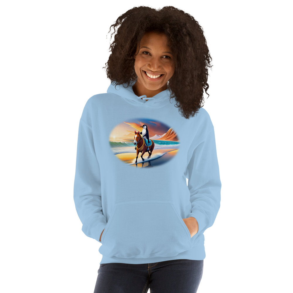 Penguin Rider Unisex Hoodie – Ride Into Chilldom