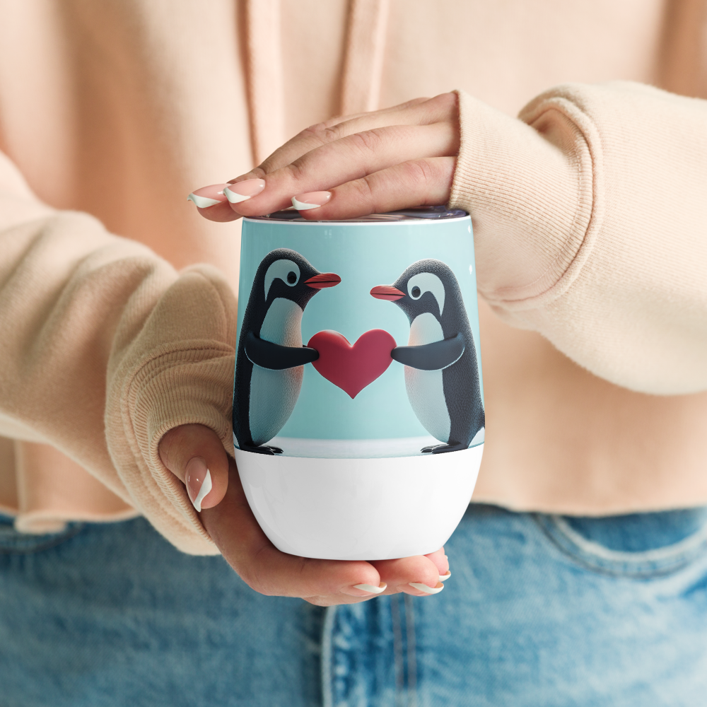 Penguin Love Wine Tumbler